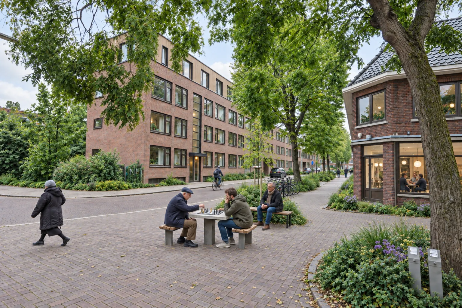Mogelijke toekomst met meer groen en verblijfskwaliteit